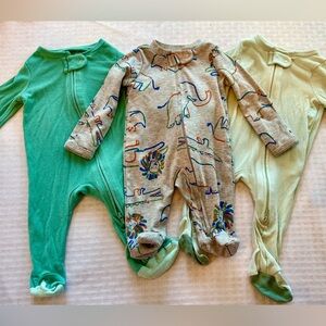 Newborn Zip Sleeper Bundle 3 Pack Cloud Island & Carter’s Neutral Footed Pajamas